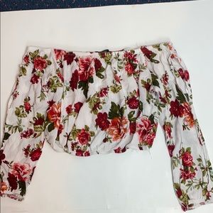 ambiance shoulderless crop top